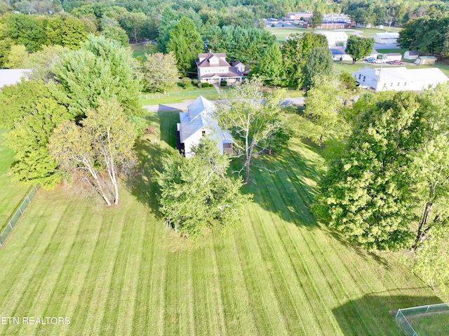 drone / aerial view with a rural view