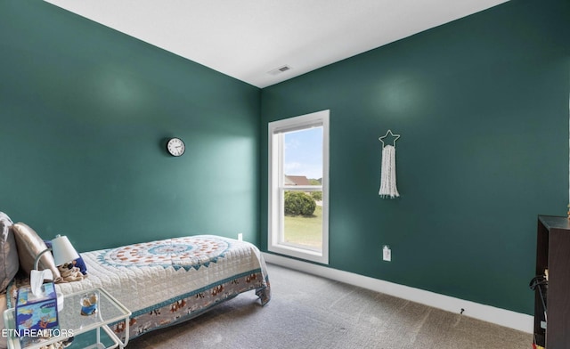 view of carpeted bedroom