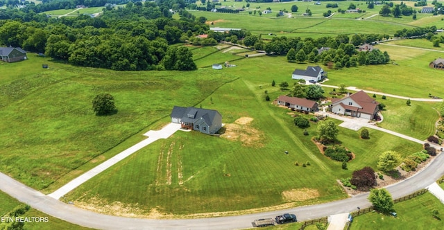 drone / aerial view featuring a rural view