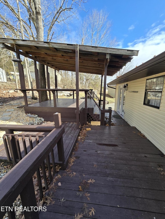 view of wooden deck