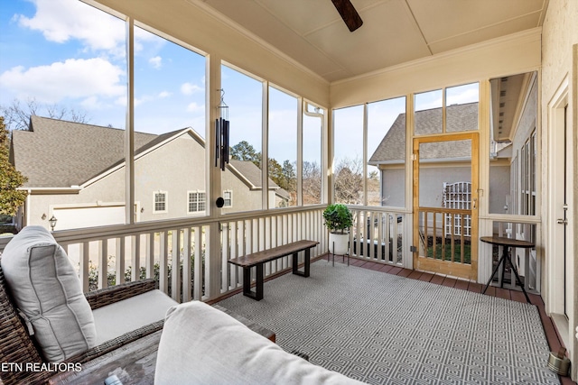 view of sunroom