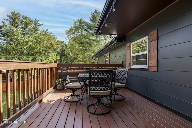 view of wooden deck