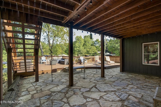 view of patio / terrace with a wooden deck