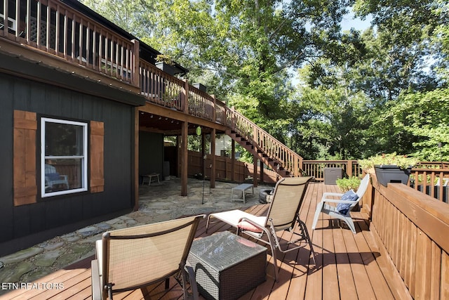 deck featuring a patio