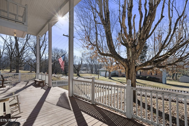 view of wooden terrace