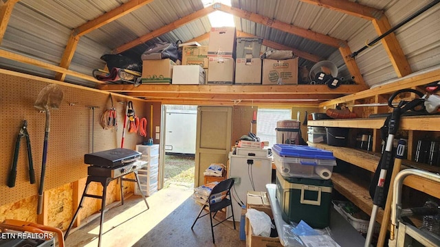 view of storage room