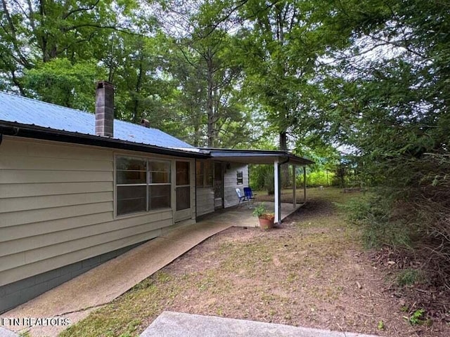 view of yard with a patio area