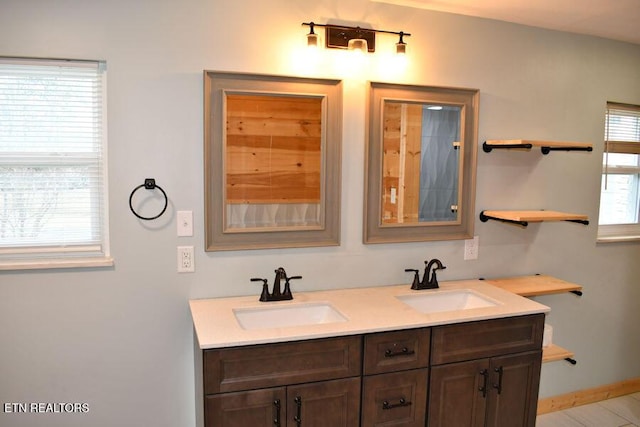 bathroom featuring vanity