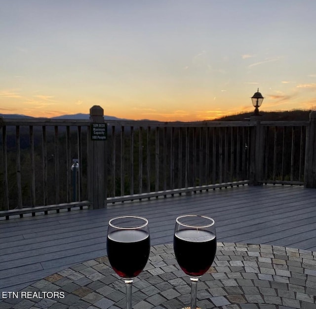 view of deck at dusk