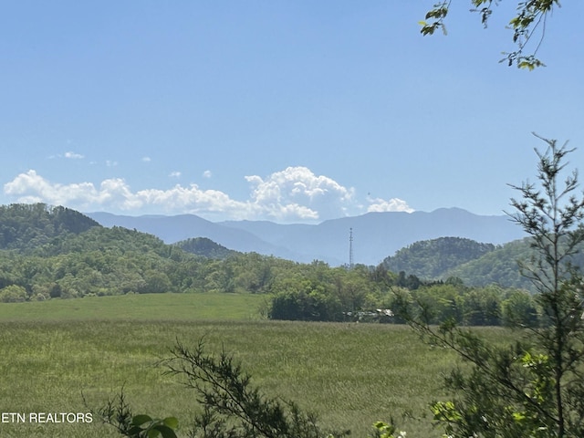 property view of mountains featuring a rural view