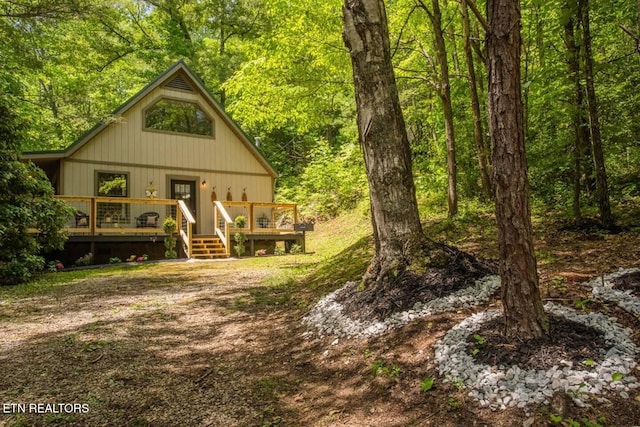 exterior space with a deck