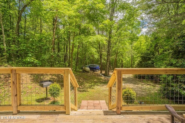 view of wooden terrace