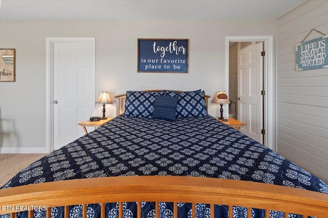 bedroom featuring carpet flooring