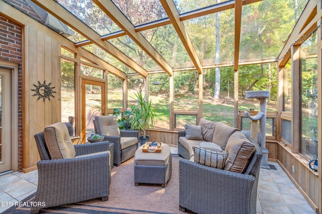 view of sunroom