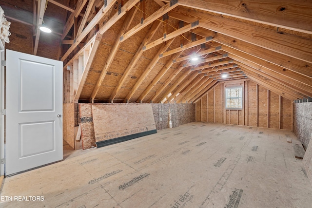 view of attic