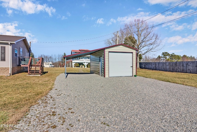 exterior space featuring a lawn and a carport