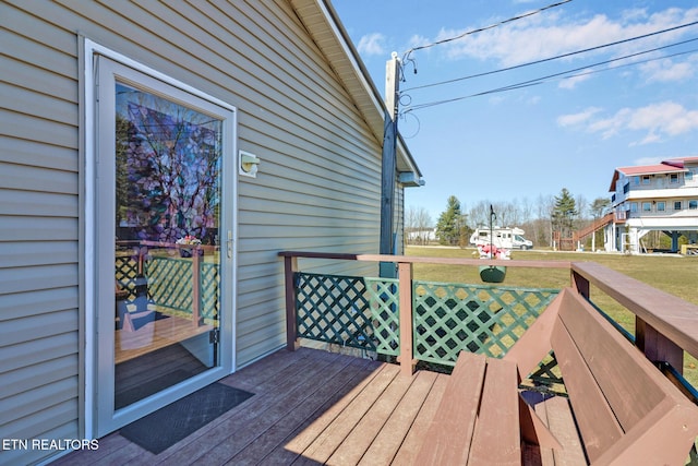 view of wooden terrace