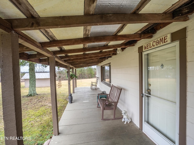 view of patio / terrace with covered porch