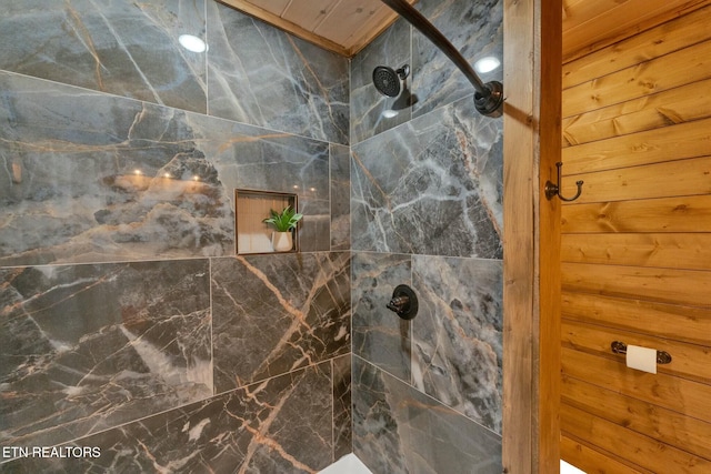 details with tiled shower