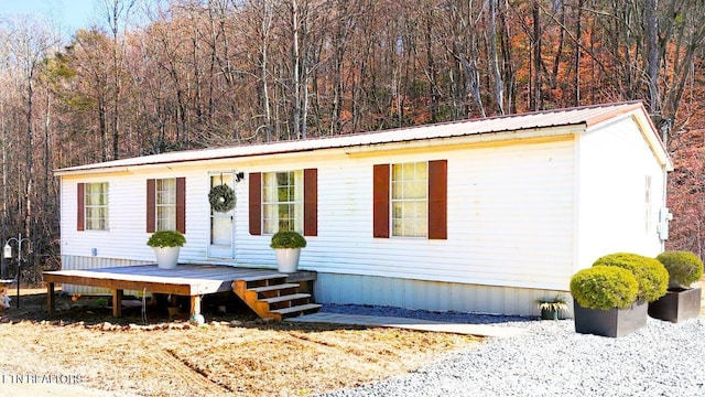 view of front of home featuring a deck