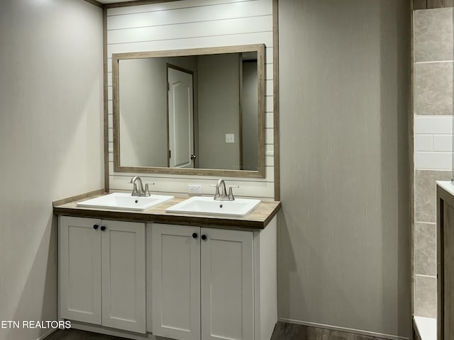 bathroom with vanity