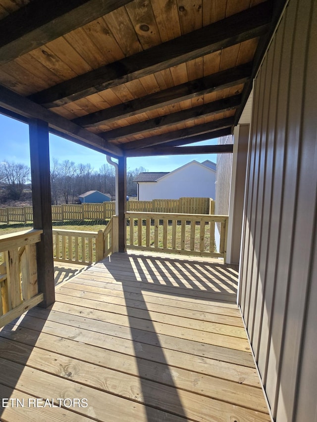 deck with fence