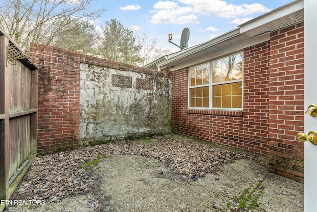 view of home's exterior with a patio