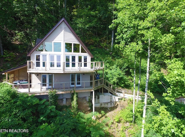 view of rear view of property