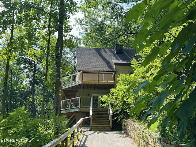 view of rear view of property