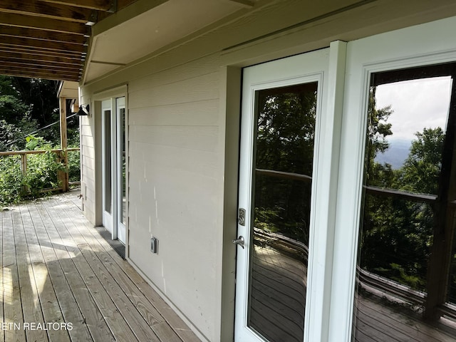 view of wooden deck