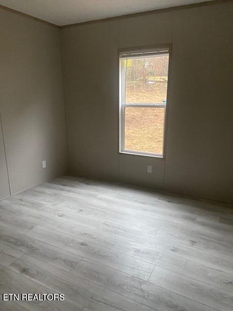 empty room featuring light hardwood / wood-style floors