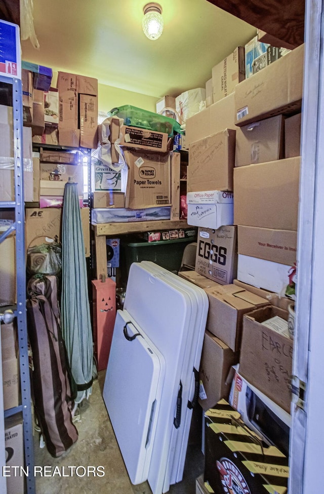 view of storage room