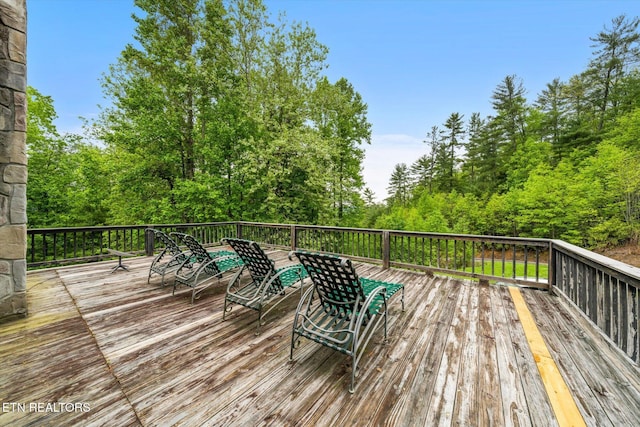 view of wooden terrace