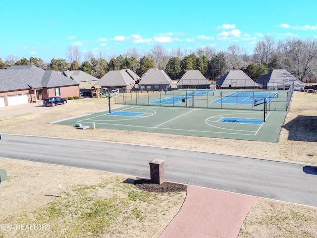 view of sport court with tennis court