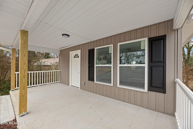 view of patio with covered porch