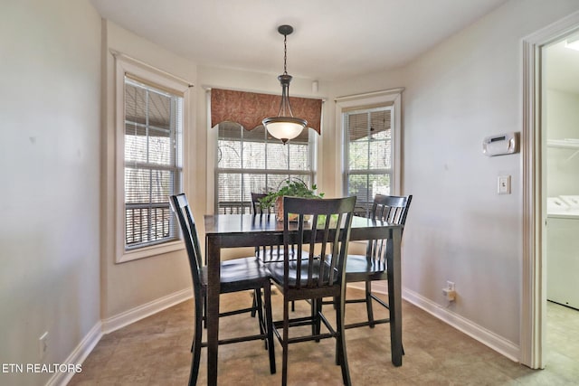 dining room featuring washer / clothes dryer