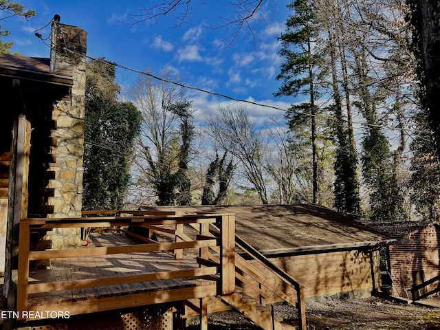 view of wooden terrace