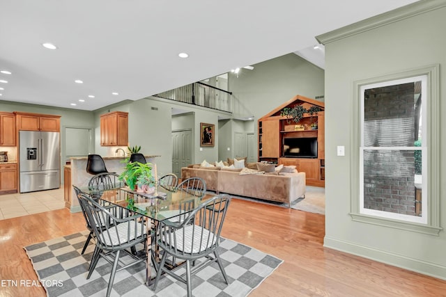 dining room featuring light hardwood / wood-style flooring