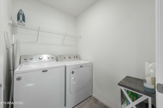 laundry area featuring separate washer and dryer