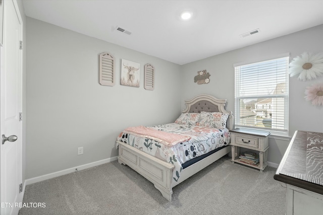 view of carpeted bedroom