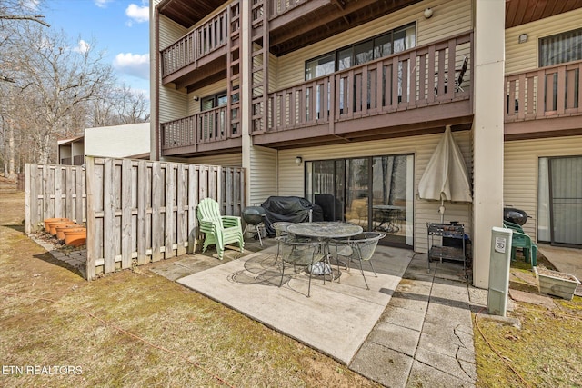 view of patio / terrace with a grill