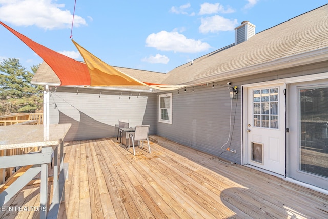 view of wooden deck