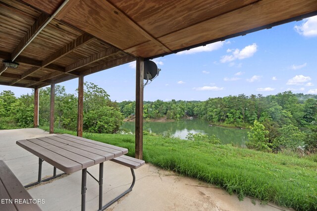 133 Granny Davis Way, Dandridge, TN 37725 - view of patio featuring a water view