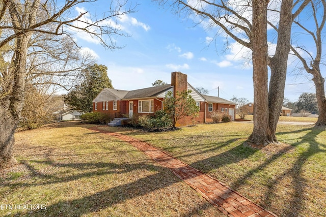 view of property exterior with a yard