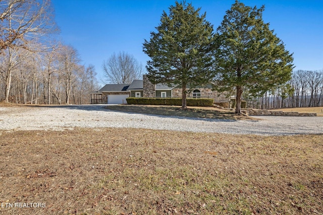 view of front facade featuring a garage