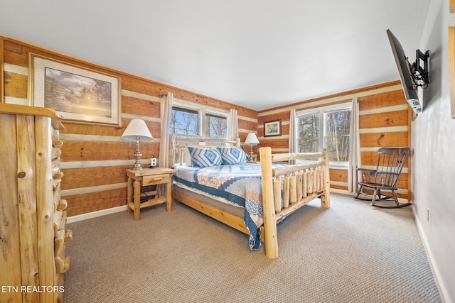 bedroom with carpet floors