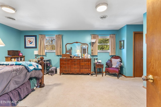 view of carpeted bedroom