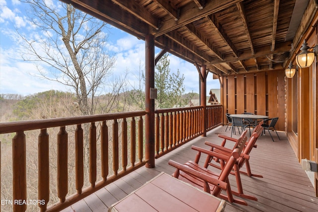 view of wooden terrace