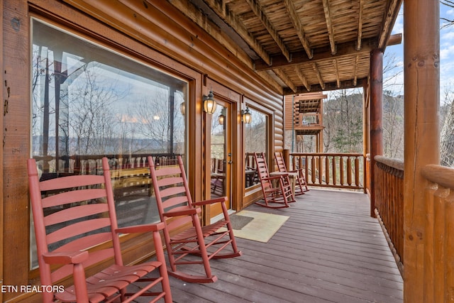 view of wooden terrace