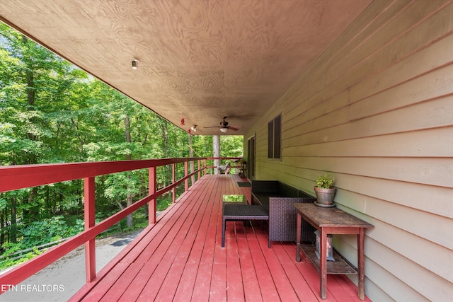 1731 Vonore Rd, Loudon, TN 37774 - wooden deck with ceiling fan